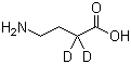 4-氨基丁酸-2,2-d2结构式_67910-98-9结构式