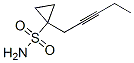 Cyclopropanesulfonamide, 1-(2-pentynyl)-(9ci) Structure