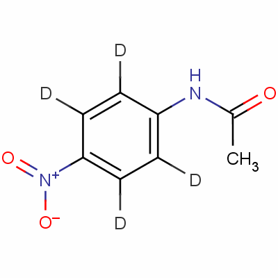 4-硝基乙酰苯胺-D4结构式_68239-25-8结构式
