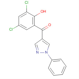 1-苯基-4(3,5-二氯-2-羟基苯甲酰基)-吡唑结构式_68287-74-1结构式