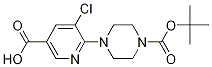 6-(4-(叔丁氧基羰基)哌嗪-1-基)-5-氯烟酸结构式_683241-92-1结构式