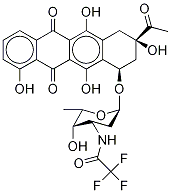 N-(三氟乙酰基)-1-去甲基柔红霉素结构式_68594-06-9结构式