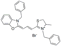 4-甲基-2-(3-(3-苄基-2-苯并噁唑)-1-苯基)-3-噻唑溴苄结构式_68921-79-9结构式