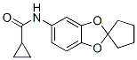 n-螺[1,3-苯并二氧杂环戊烯-2,1-环戊并n]-5-基-环丙烷羧酰胺结构式_695213-77-5结构式