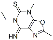 (9ci)-6-乙基-6,7-二氢-7-亚氨基-2,4-二甲基-噁唑并[5,4-d]嘧啶-5(4h)-硫酮结构式_698365-69-4结构式
