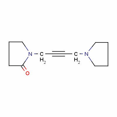 1-[4-(1-吡咯烷)-2-丁炔-1-基]-2-吡咯烷酮结构式_70-22-4结构式