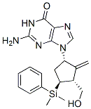 2-氨基-9-[(1S,3R,4S)-4-(二甲基苯基硅烷基)-3-羟甲基-2-亚甲基环戊基]-1,9-二氢-6H-嘌呤-6-酮结构式_701278-07-1结构式