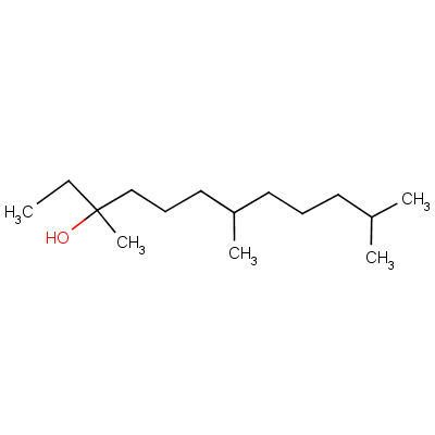3,7,11-三甲基-3-十二烷醇结构式_7278-65-1结构式