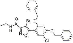5-(2,4-双(苄氧基)-5-氯苯基)-4-溴-n-乙基异噁唑-3-羧酰胺结构式_747413-06-5结构式