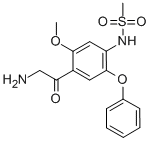 N-[4-(2-氨基乙酰基)-5-甲氧基-2-苯氧基苯基]-甲磺酰胺结构式_759430-03-0结构式