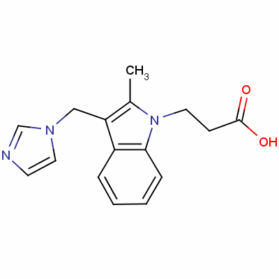 3-(1H-咪唑-1-甲基)-2-甲基-1H-吲哚-1-丙酸结构式_76894-77-4结构式