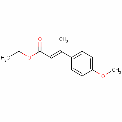 (E)-3-(4-甲氧基-苯基)-2-丁烯酸乙酯结构式_7706-82-3结构式
