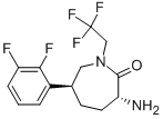 (3R,6s)-3-氨基-6-(2,3-二氟苯基)-1-(2,2,2-三氟乙基)氮杂环庚烷-2-酮结构式_781650-41-7结构式