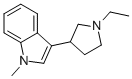 3-(1-乙基-3-吡咯烷)-1-甲基- 1H-吲哚结构式_804445-19-0结构式