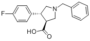 反式-1-苄基-4-(3-氟苯基)吡咯烷-3-羧酸结构式_80909-49-5结构式