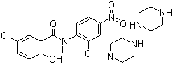 5-氯-N-(2-氯-4-硝基苯基)-2-羟基苯甲酰胺和哌嗪的混合物 (2:1)结构式_81424-66-0结构式