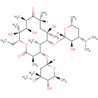 氟红霉素结构式_82664-20-8结构式
