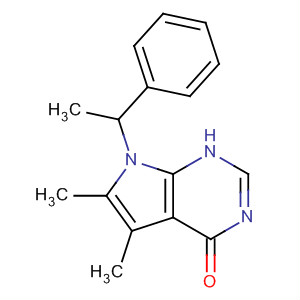 3,7-二氢-5,6-二甲基-7-(1-苯基乙基)-4H-吡咯并[2,3-d]嘧啶-4-酮结构式_82703-45-5结构式