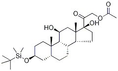 (3α,5β)-o-叔丁基二甲基甲硅烷基 21-乙酰基氧基四氢氢化可的松结构式_83274-68-4结构式