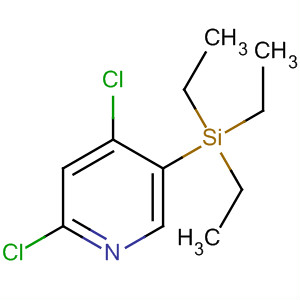 2,4-二氯-5-(三乙基甲硅烷基)吡啶结构式_837364-99-5结构式