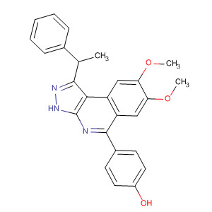 4-[7,8-双(甲基氧基)-1-(1-苯基乙基)-3H-吡唑并[3,4-c]异喹啉-5-基]苯酚结构式_838854-58-3结构式
