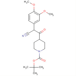 4-(2-氰基-2-(3,4-二甲氧基苯基)乙酰基)哌啶-1-羧酸叔丁酯结构式_838855-44-0结构式