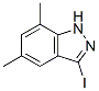3-碘-5,7-二甲基 (1h)吲唑结构式_847906-31-4结构式