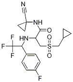 N-(1-氰基-环丙基)-3-环丙基甲烷磺酰基-2-[2,2,2-三氟-1-(4-氟-苯基)-乙基氨基]-丙酰胺结构式_849093-78-3结构式