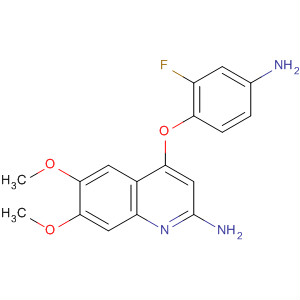 4-(4-氨基-2-氟-苯氧基)-6,7-二甲氧基-喹啉-2-胺结构式_849217-93-2结构式