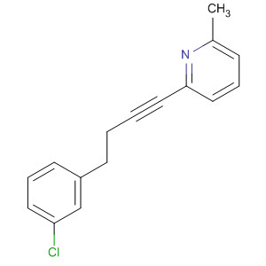 2-[4-(3-氯苯基)-1-丁炔-1-基]-6-甲基吡啶结构式_851854-11-0结构式