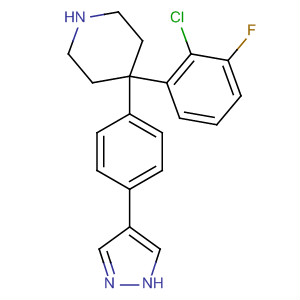 4-(2-氯-3-氟苯基)-4-[4-(1H-吡唑-4-基)苯基]-哌啶结构式_857532-43-5结构式