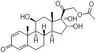 16alpha-羟基泼尼松龙醋酸酯结构式_86401-80-1结构式