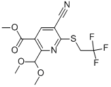 5-氰基-2-(二甲氧基甲基)-6-(2,2,2-三氟乙基硫代)烟酸甲酯结构式_864685-30-3结构式