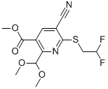 5-氰基-6-(2,2-二氟乙基硫代)-2-(二甲氧基甲基)烟酸甲酯结构式_864685-31-4结构式