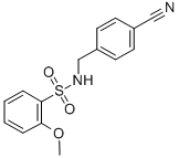 N-(4-氰基-苄基)-2-甲氧基-苯磺酰胺结构式_864685-52-9结构式