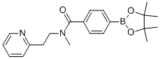 N-甲基-n-(2-吡啶-2-乙基)-4-(4,4,5,5-四甲基-[1,3,2]二噁硼烷-2-基)-苯甲酰胺结构式_864759-42-2结构式