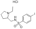 N-(1-乙基-吡咯烷-2-甲基)-4-碘-苯磺酰胺盐酸盐结构式_864759-53-5结构式