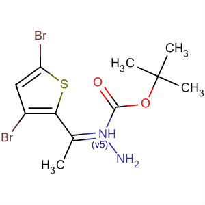 2-(1-(3,5-二溴噻吩-2-基)亚乙基)肼羧酸叔丁酯结构式_864774-20-9结构式