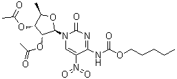 2,3-二-o-乙酰基-5-脱氧-5-硝基-n4-(戊基氧基羰基)胞苷结构式_865474-03-9结构式