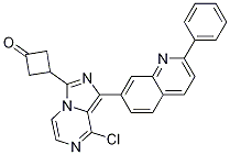 3-(8-氯-1-(2-苯基喹啉-7-基)咪唑并[1,5-a]吡嗪-3-基)环丁烷酮结构式_867165-62-6结构式
