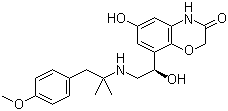 6-羟基-8-[(1r)-1-羟基-2-[[2-(4-甲氧基苯基)-1,1-二甲基乙基]氨基]乙基]-2H-1,4-苯并噁嗪-3(4h)-酮结构式_868049-49-4结构式