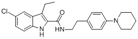 5-氯-3-乙基-N-[2-[4-(1-哌啶基)苯基]乙基-1H-吲哚-2-甲酰胺结构式_868273-06-7结构式