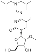 N4-(二异丁基氨基亚甲基)-5-碘-2-o-甲基-胞苷结构式_869355-40-8结构式