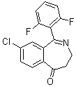 (E)-8-氯-1-(2,6-二氟苯基)-3,4-二氢苯并[c]氮杂革-5-酮结构式_869366-09-6结构式