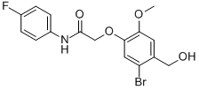 2-[5-溴-4-(羟基甲基)-2-甲氧基苯氧基]-n-(4-氟苯基)-乙酰胺结构式_870981-53-6结构式