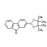 2-(4,4,5,5-四甲基-1,3,2-二噁硼烷-2-基)-9H-咔唑结构式_871125-67-6结构式