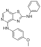 N7-(4-甲氧基苯基)-n2-苯基噻唑并[5,4-d]嘧啶-2,7-二胺结构式_871266-93-2结构式