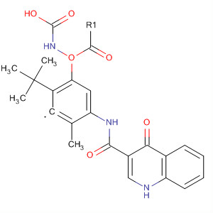 2-叔丁基-5-(4-氧代-1,4-二氢喹啉-3-羧酰胺)苯基氨基甲酸甲酯结构式_873050-31-8结构式