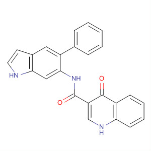 4-氧代-n-(5-苯基-1H-吲哚-6-基)-1H-喹啉-3-羧酰胺结构式_873051-73-1结构式