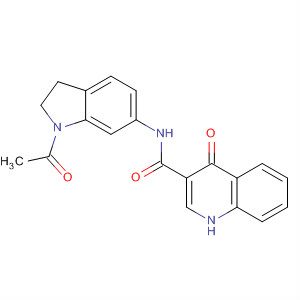 N-(1-乙酰基吲哚啉-6-基)-4-氧代-1H-喹啉-3-羧酰胺结构式_873052-47-2结构式